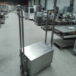 Mobiele rvs opbergbak